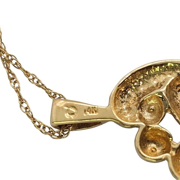 Mother & Child14K Gold Amethyst Heart Pendant Necklace 18" - Picture 3 of 16